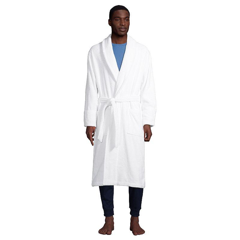 Men's Lands' End Calf-Length Turkish Terry Robe,  Product Image