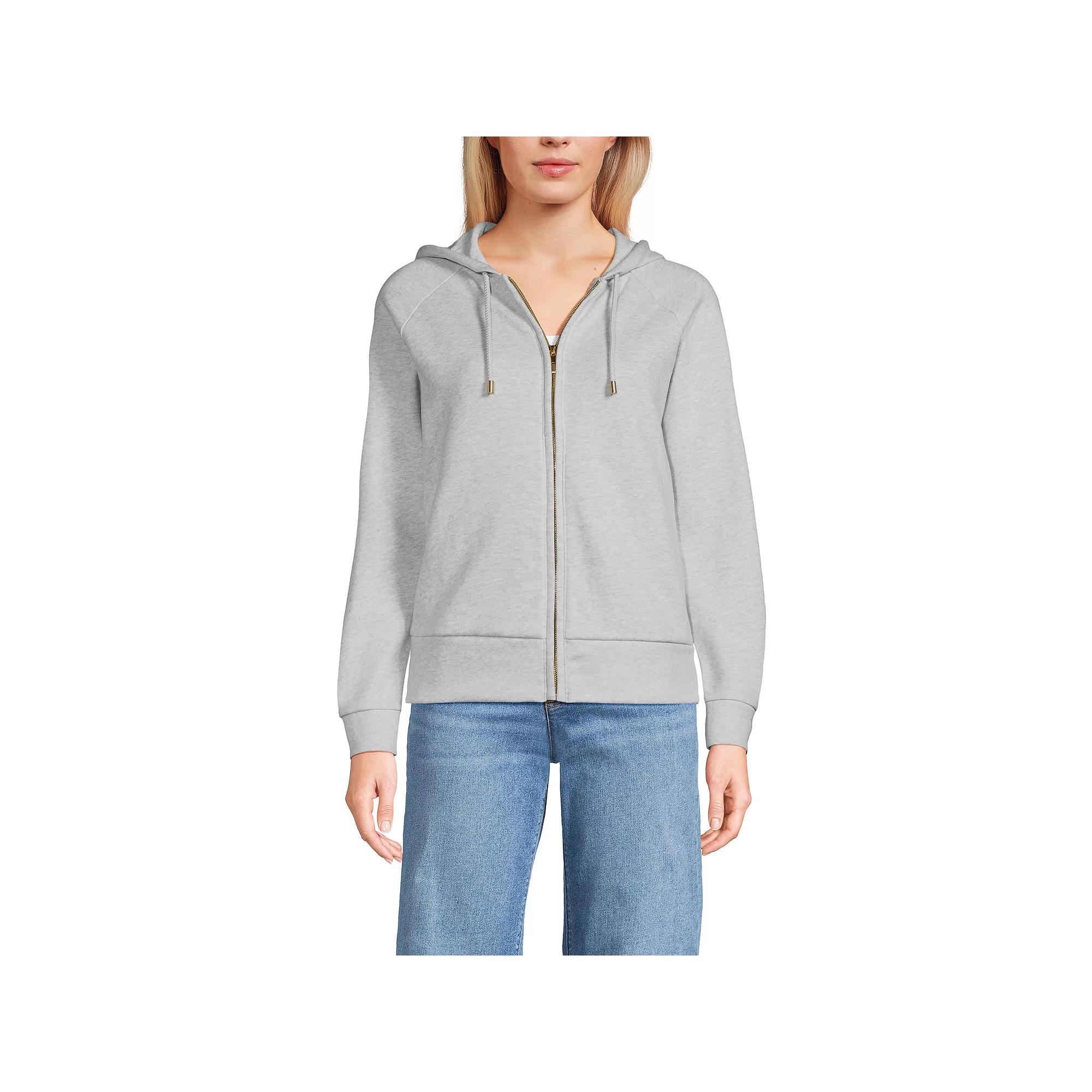 Women's Lands' End Relaxed Long Sleeve Full Zip Hoodie,  Product Image