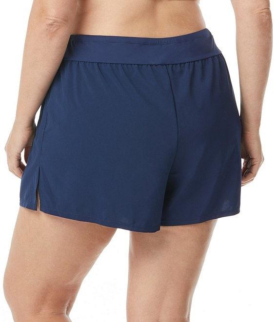 Beach House Plus Size Paloma Beach Solids April Stretch Woven Swim Short Product Image