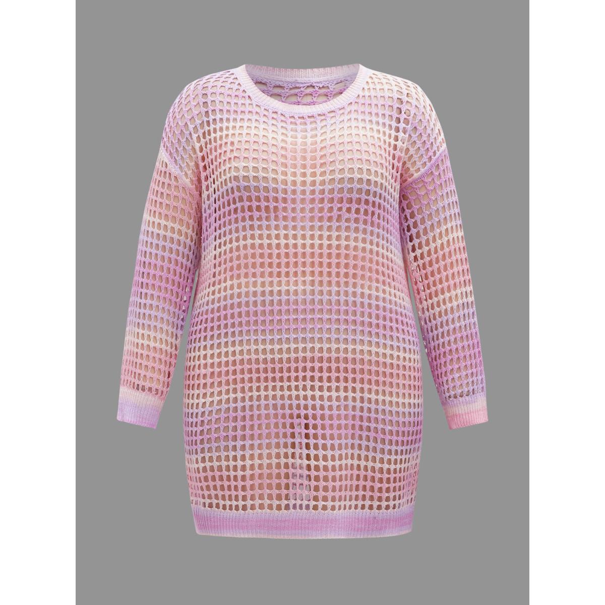 Plus Size Cut-Out Side Slit Flared Swim Cover-Up Women's Swimwear Multicolor Beach Loose Curve Swim Cover Ups BloomChic 26/4X Product Image