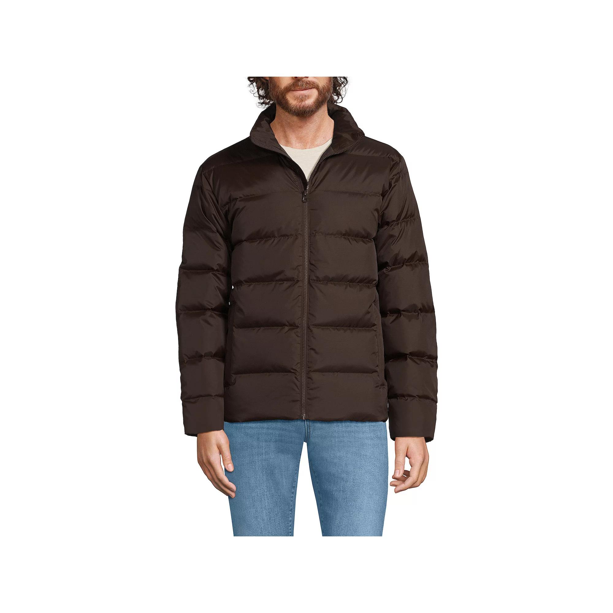 Men's Lands' End Max 600 Down Puffer Jacket, Size: Small, Rich Brown Product Image