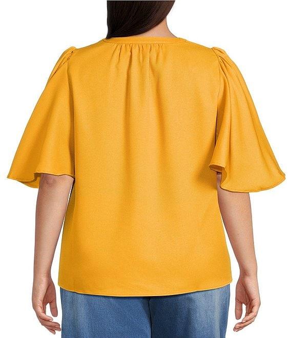 Sugarlips Plus Size Short Sleeve Woven Shirt Product Image