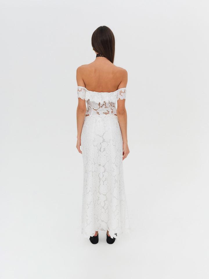 Claudia Maxi Skirt — White Product Image