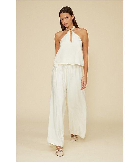 Lucy Paris Bea Flowy Flat Front Wide Leg Coordinating Pants Product Image