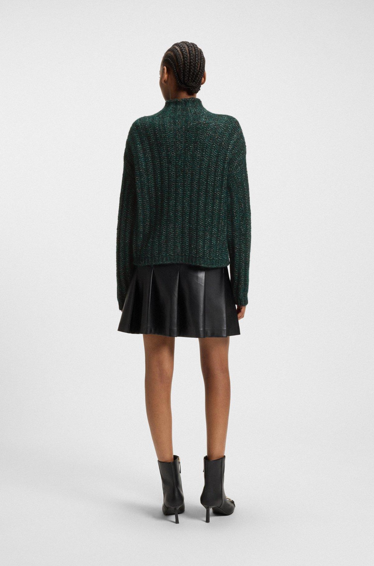 Knitted sweater with ribbed structure Product Image