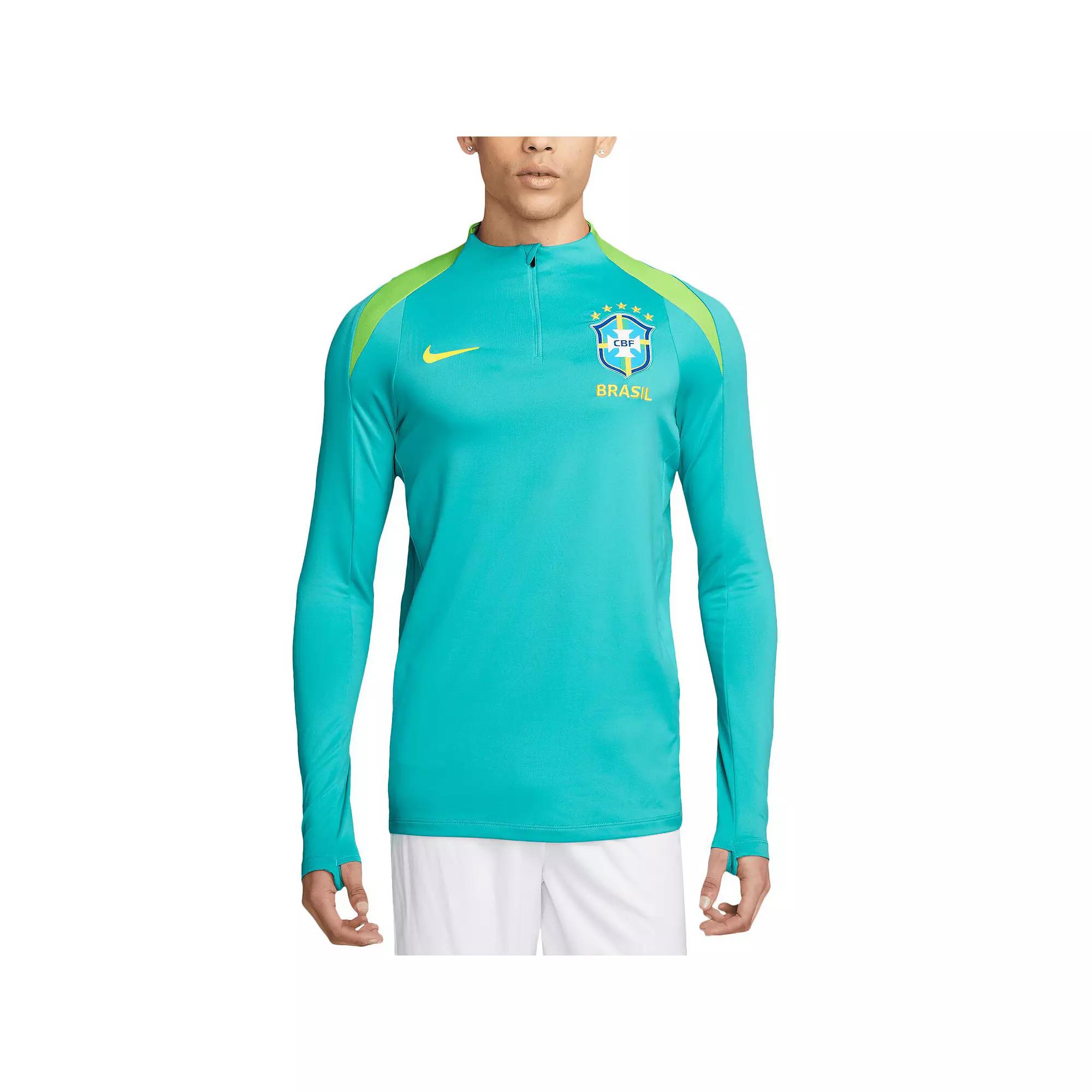 Brasil Strike Nike Mens Dri-FIT Soccer Drill Top | FJ2989-445 Product Image