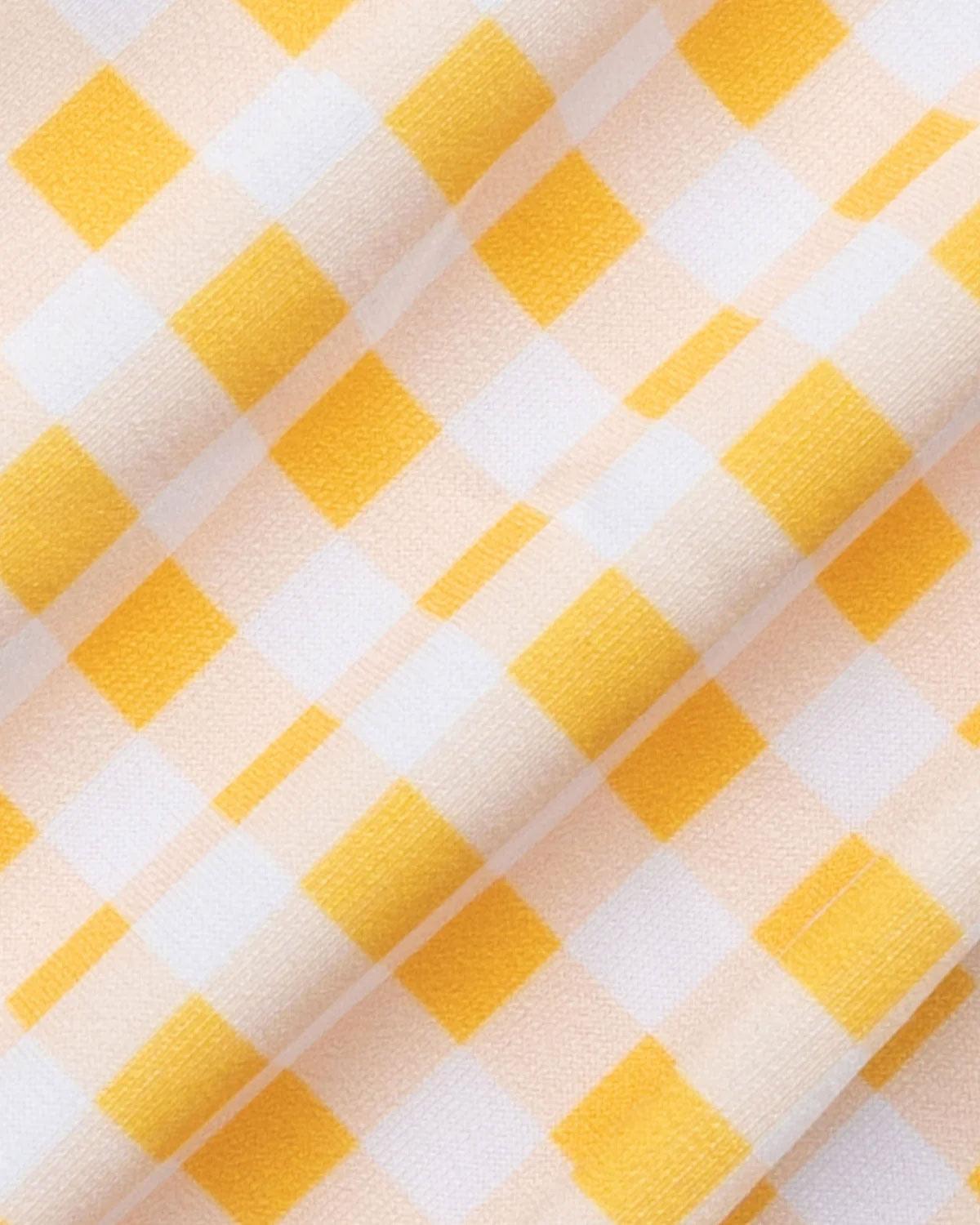 Yellow Plaid Triangle Bikini Set Product Image