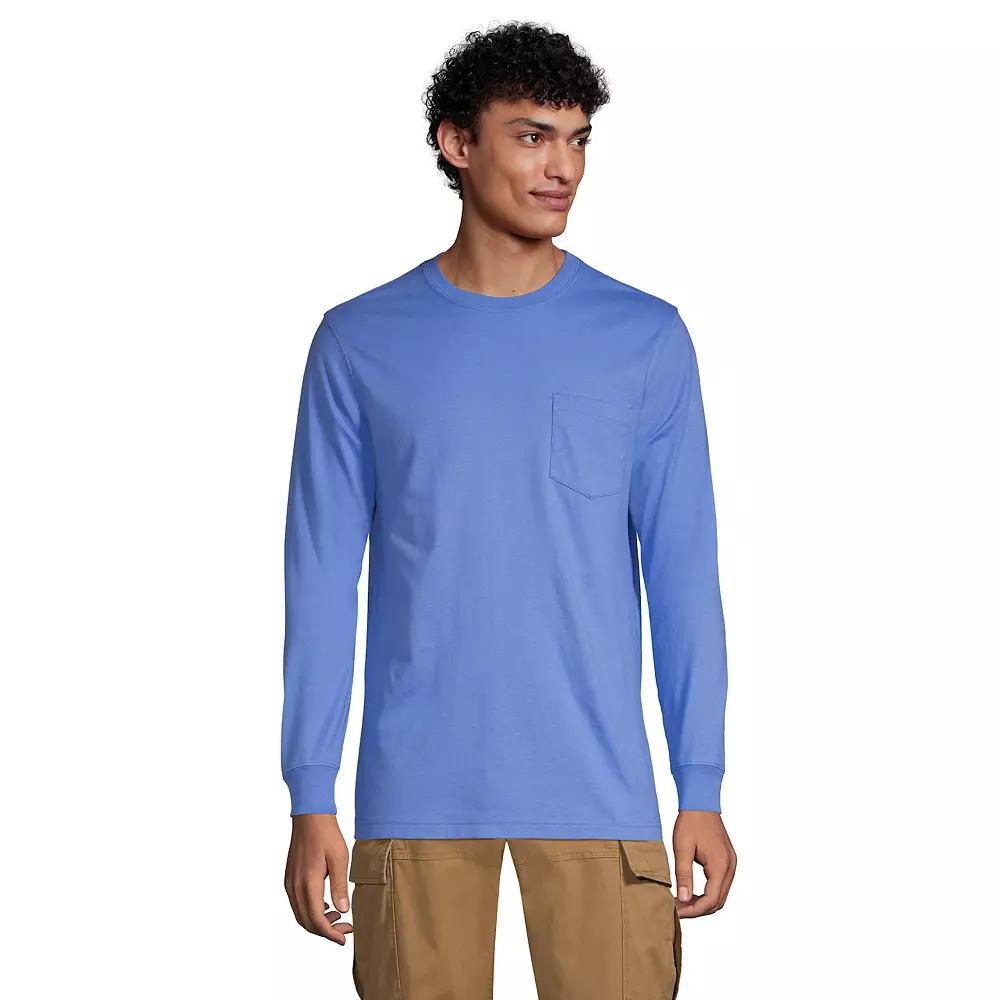Big & Tall Lands' End Super-T Pocket Tee, Men's,  Product Image