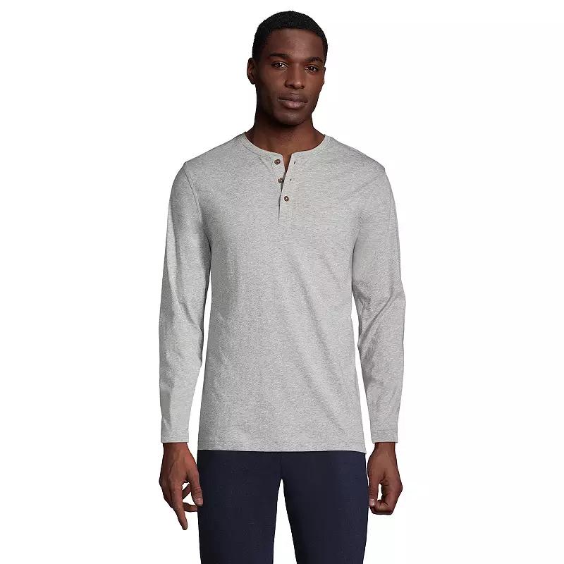 Big & Tall Lands' End Classic-Fit Supima Jersey Henley, Men's,  Product Image