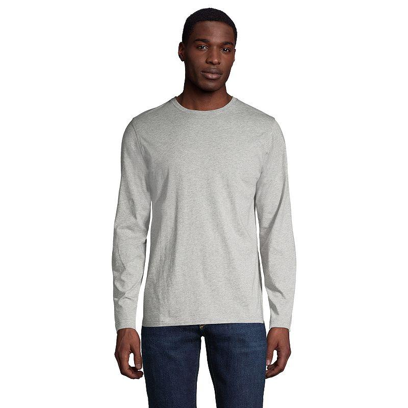 Big & Tall Lands' End Supima Crewneck Tee, Men's,  Product Image