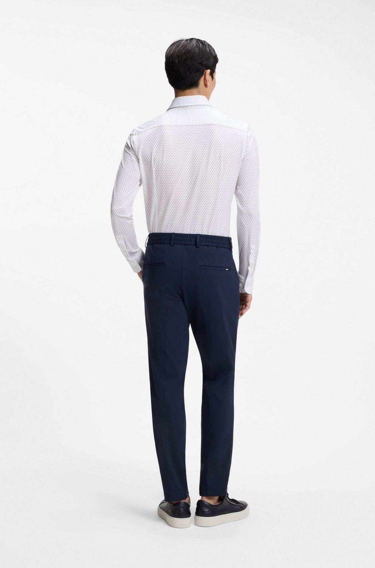 Printed slim-fit shirt in performance-stretch jersey Product Image