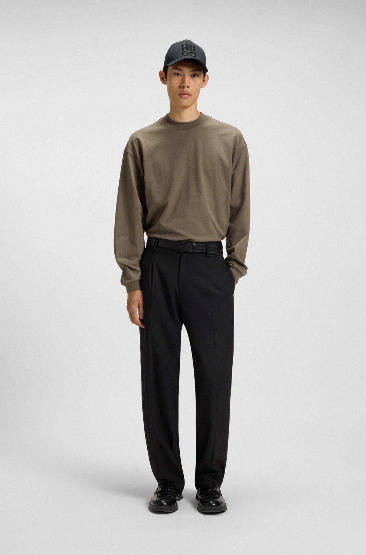 Cotton-jersey relaxed-fit T-shirt with logo print Product Image