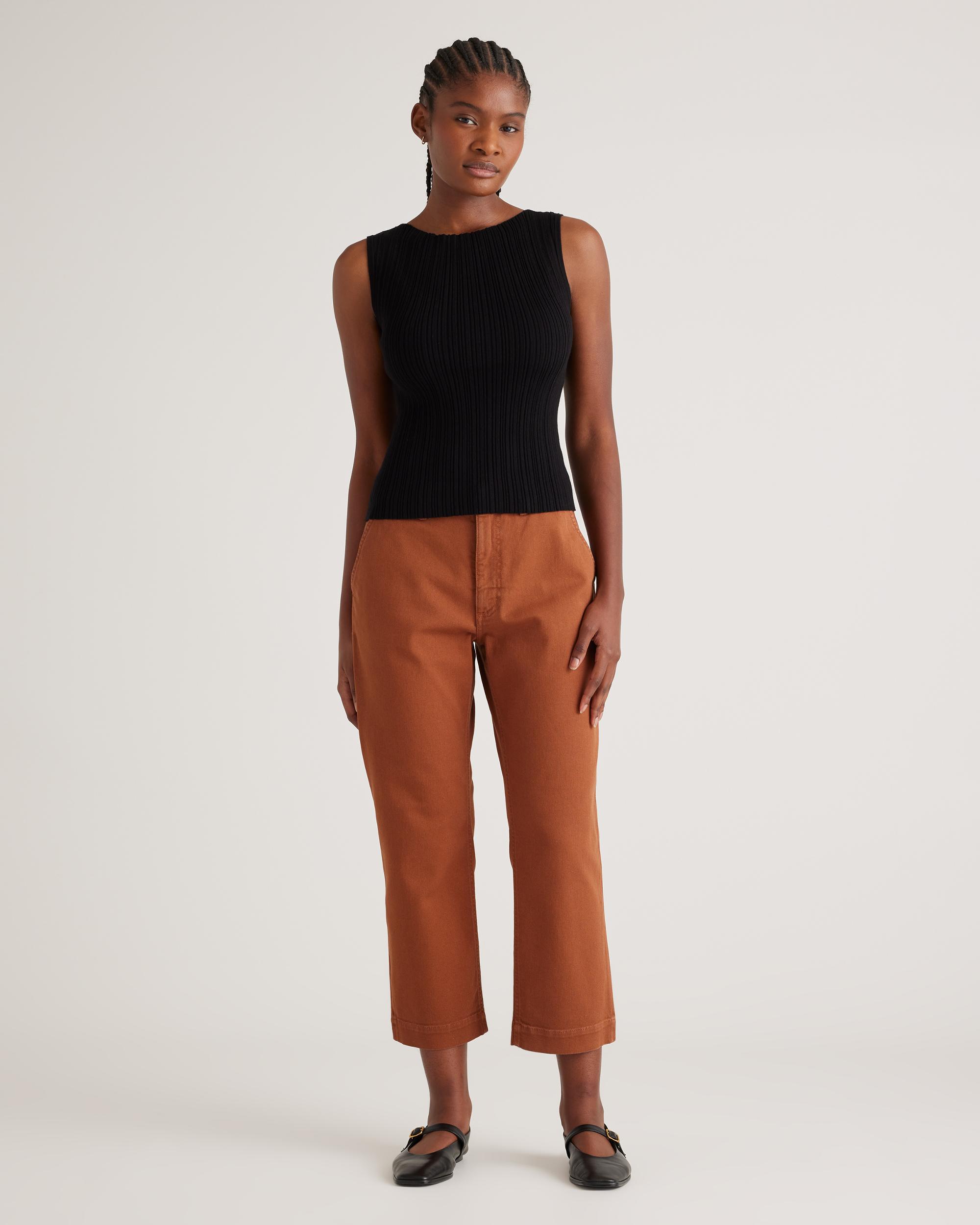 Quince | Women's Cotton Cashmere Ribbed Tank Top Size XS Product Image