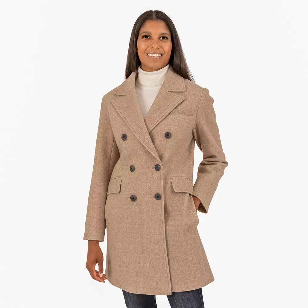 Women's Fleet Street Faux Wool Melange Coat,  Product Image
