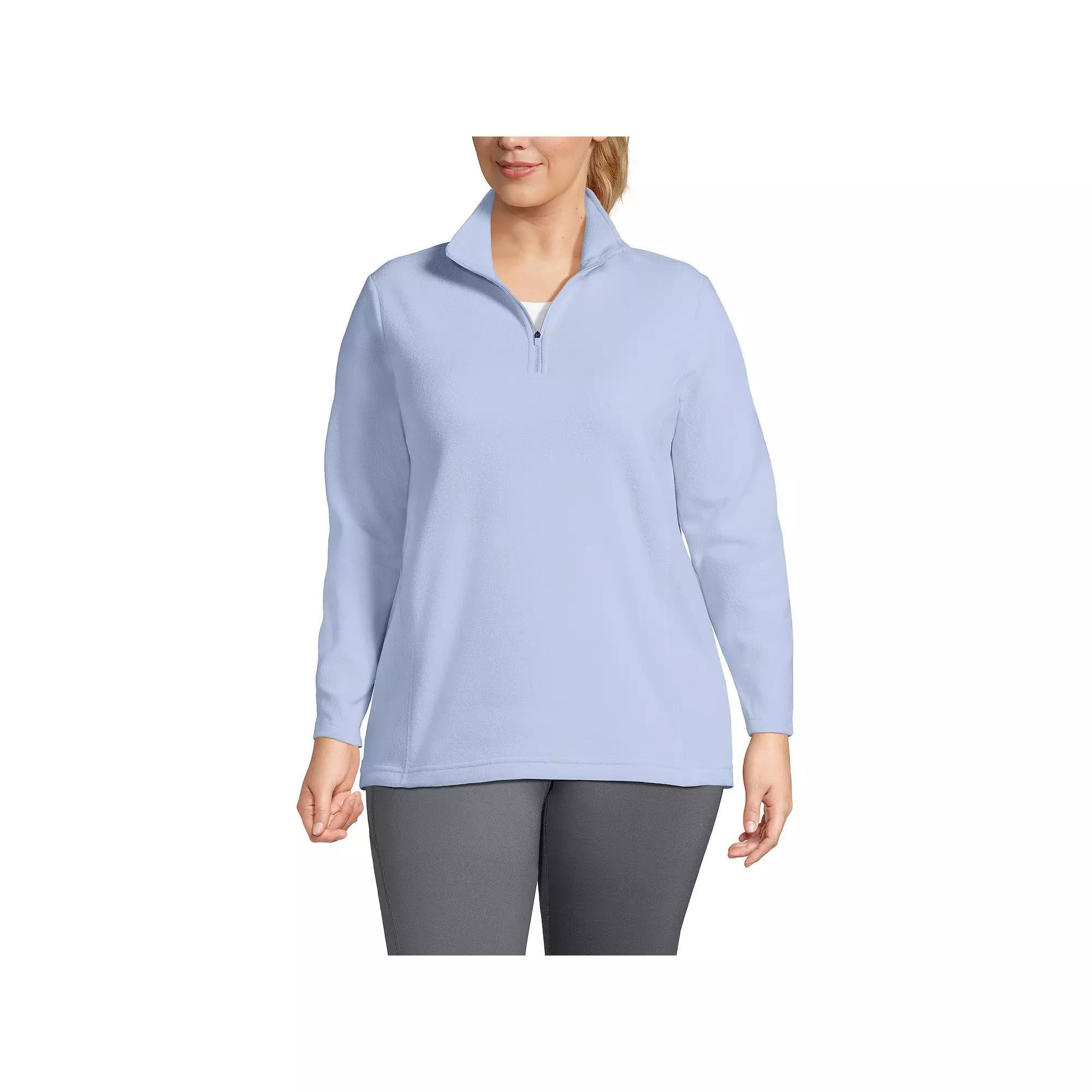 Plus Size Lands End 1/4-Zip Fleece Pullover, Womens Product Image