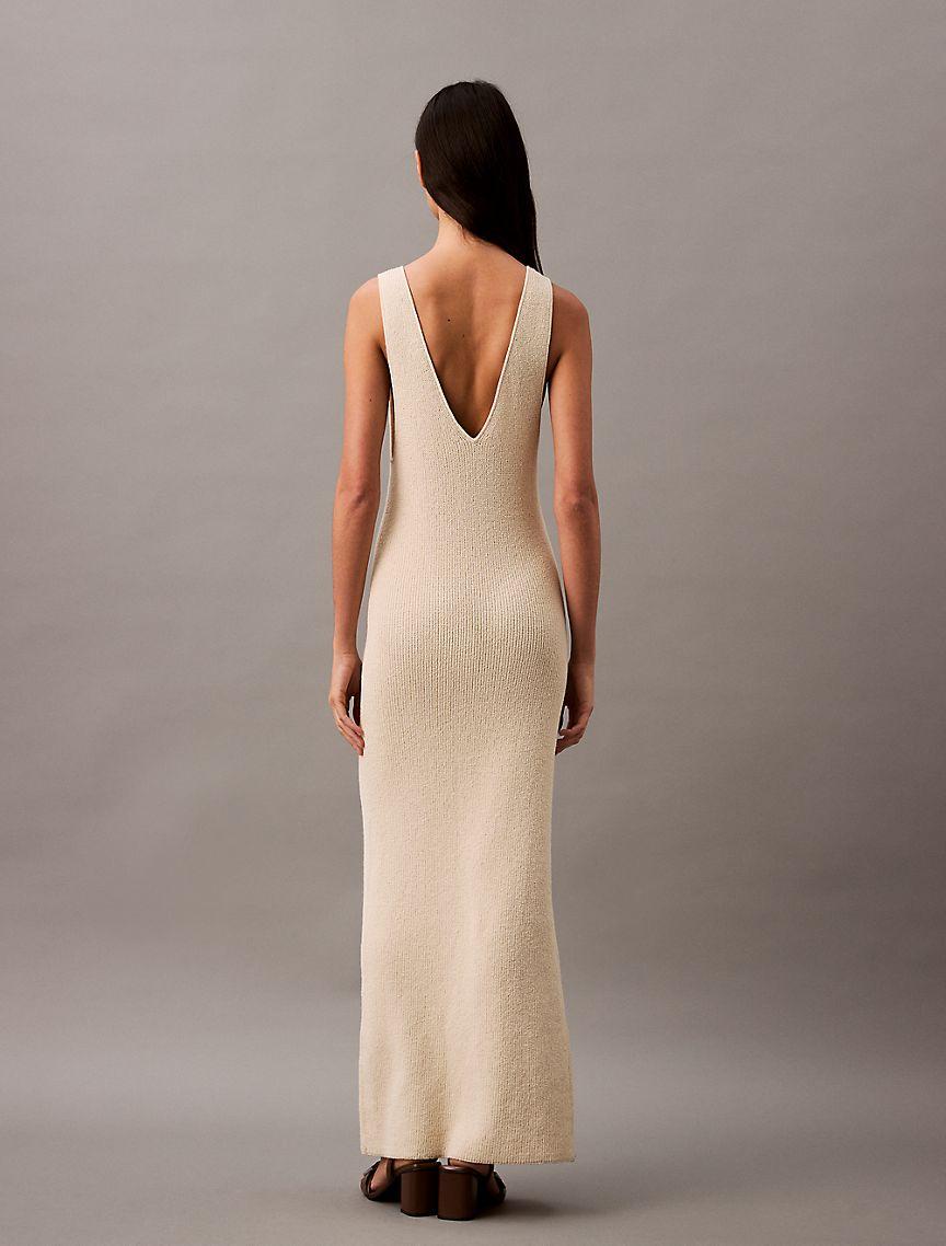 Boucle Ribbed Sleeveless Midi Dress Product Image