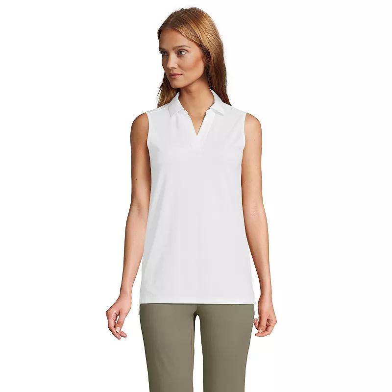 Womens Lands' End Performance Pique Sleeveless Polo Shirt, Women's,  Product Image