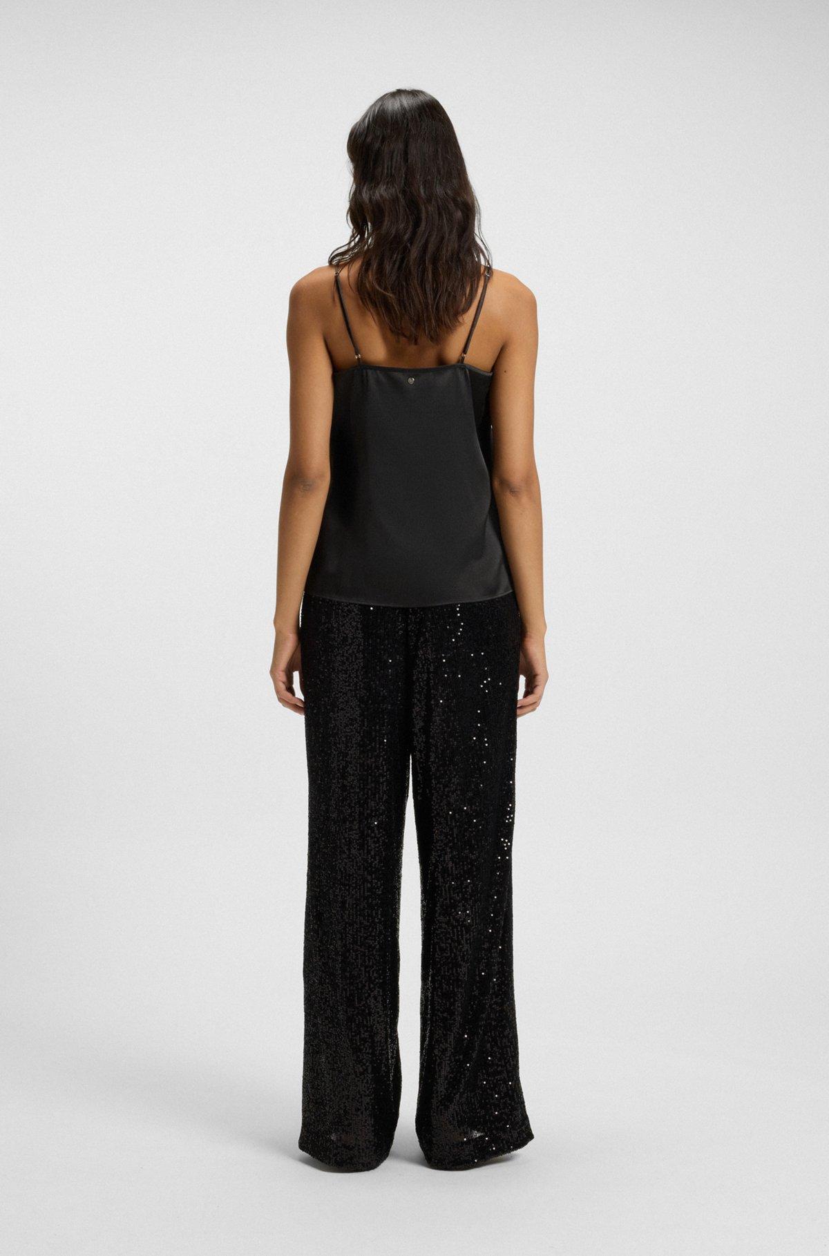 Satin camisole with lace details Product Image