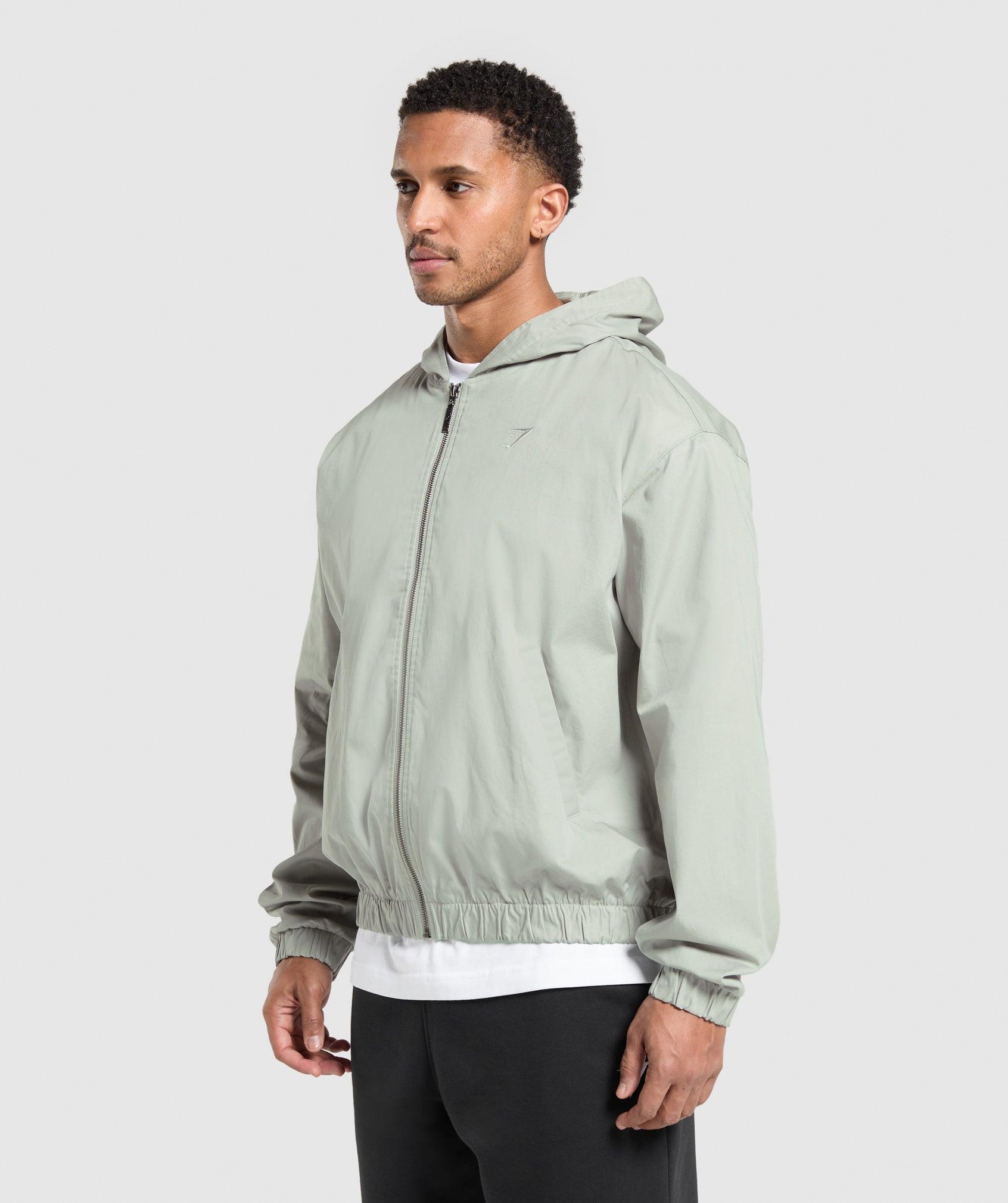 Gymshark Oversized Hooded Jacket - Stone Grey Male Product Image