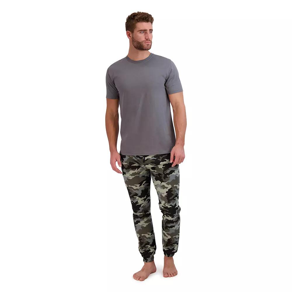 Big & Tall Hanes® Cotton Modal French Terry Pajama Set, Men's,  Product Image