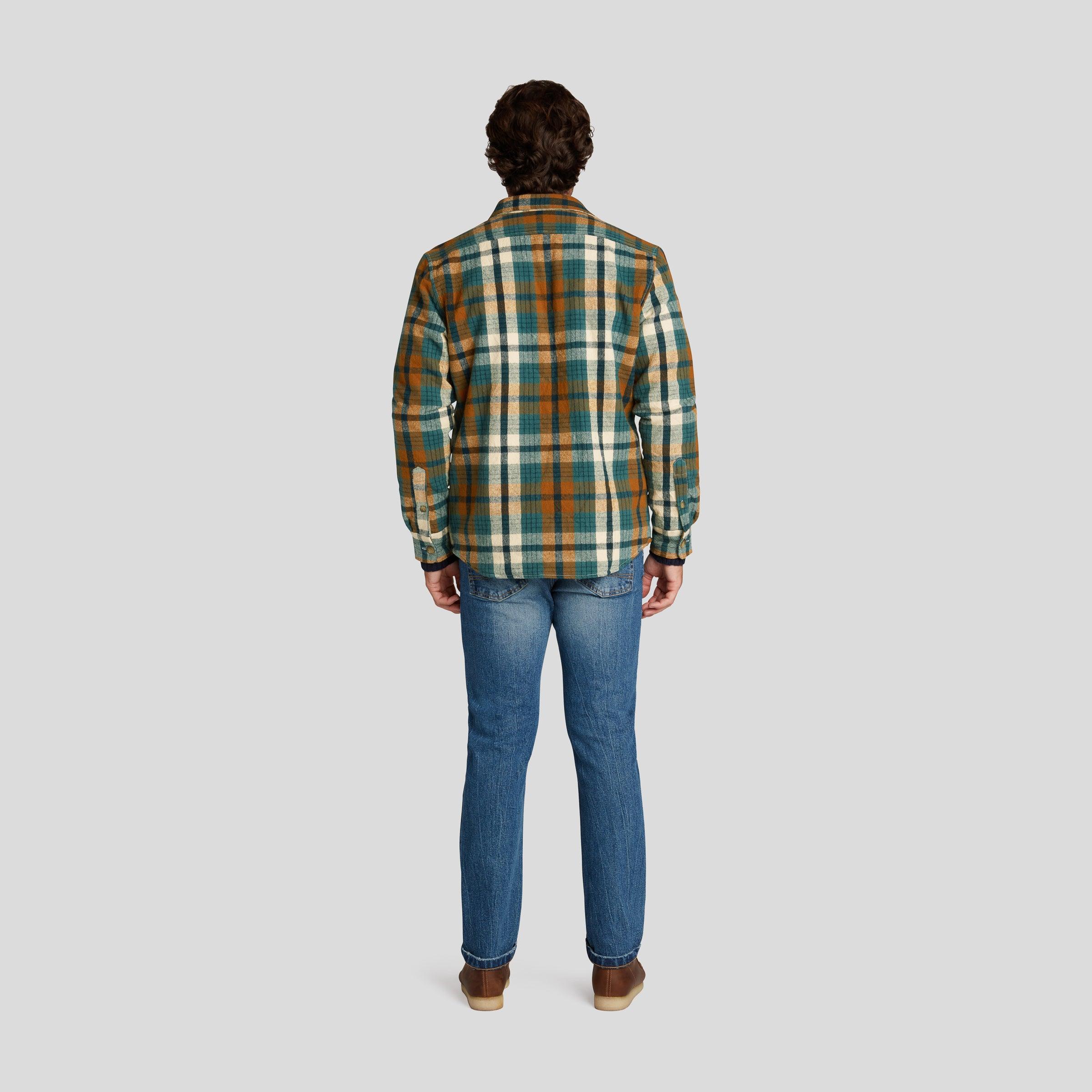 Edmund Sherpa Lined Shirt Jacket - Blue Biscuit Product Image
