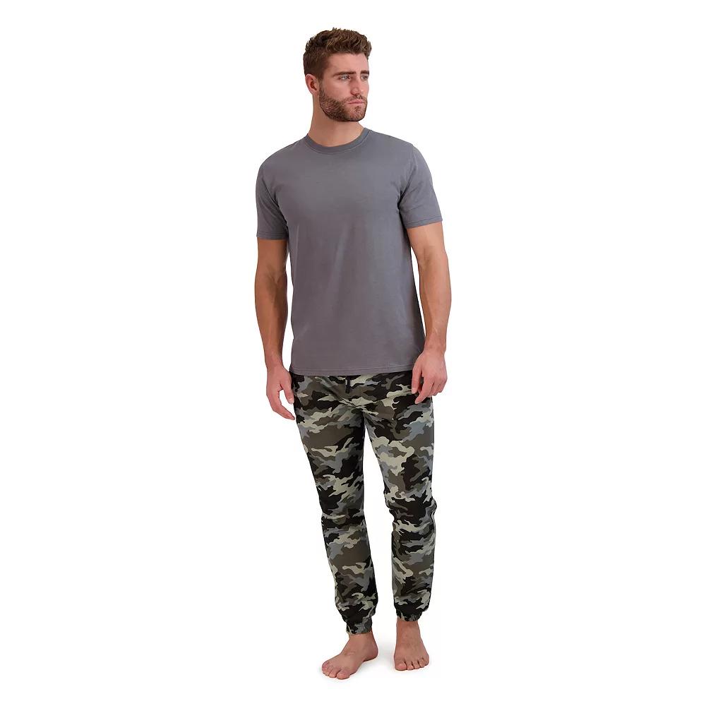 Big & Tall Hanes® Cotton Modal French Terry Pajama Set, Men's,  Product Image