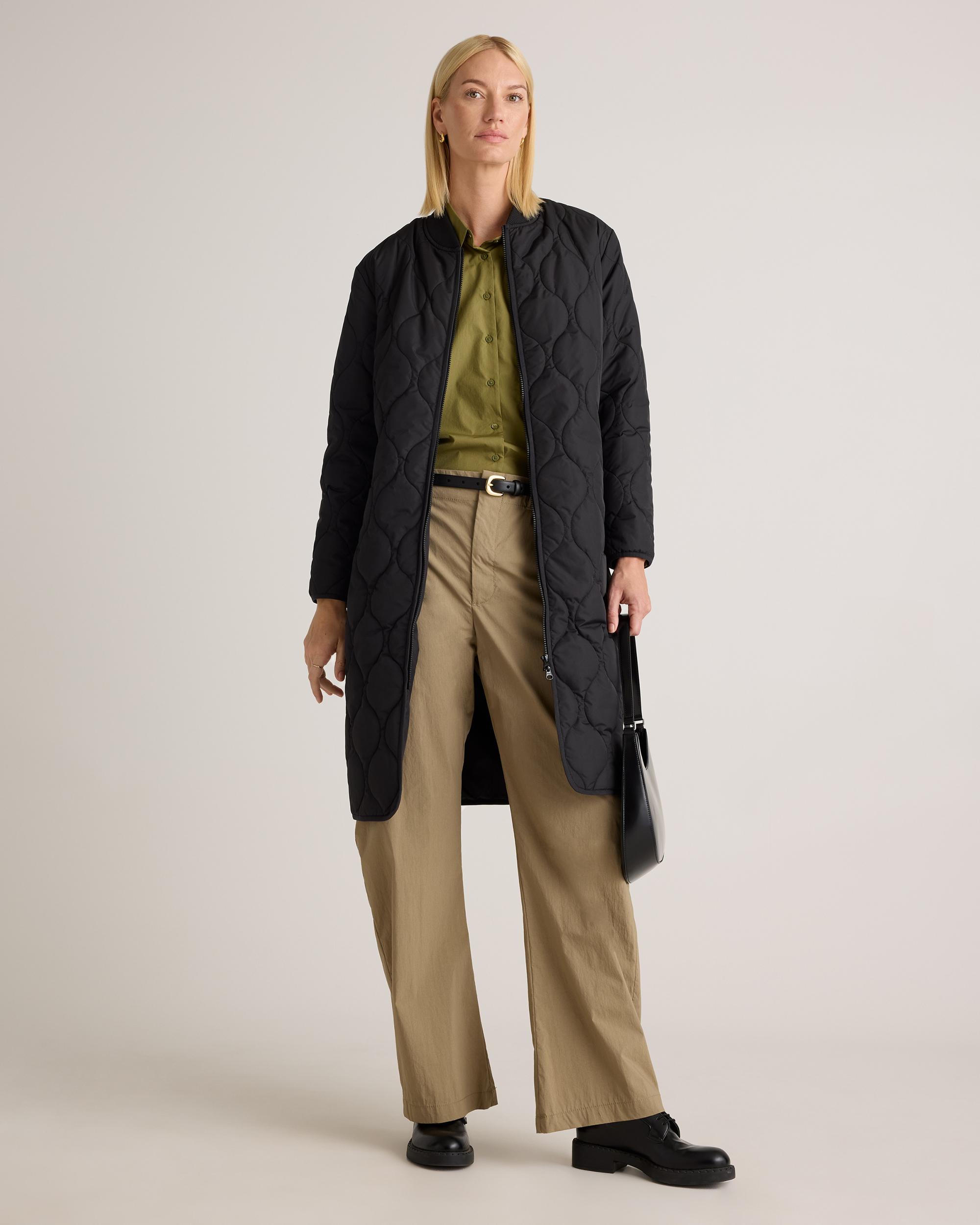 Quince | Women's Featherless Quilted Puffer Long Coat Size XL, Recycled Polyester Product Image