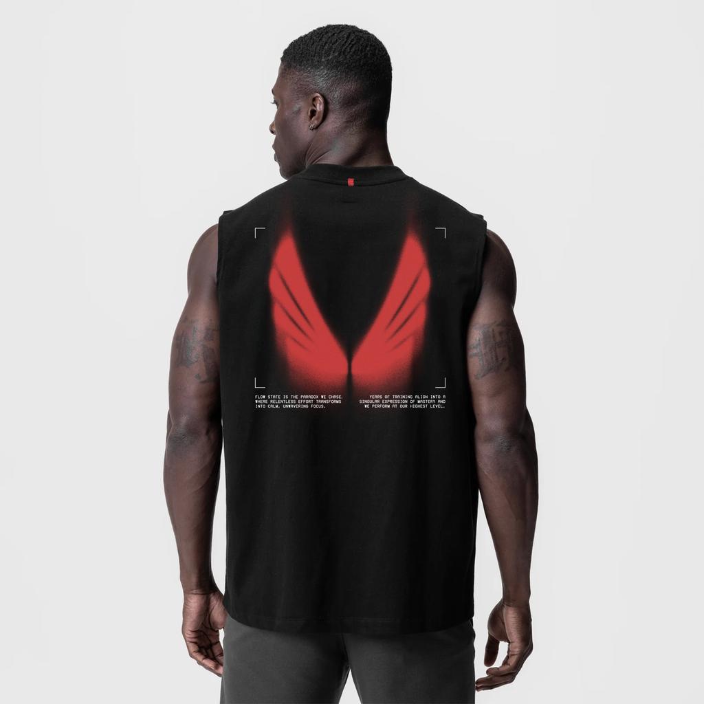 0807. Tech Essential™ Relaxed Cutoff - Black "Ghost Trace" Product Image