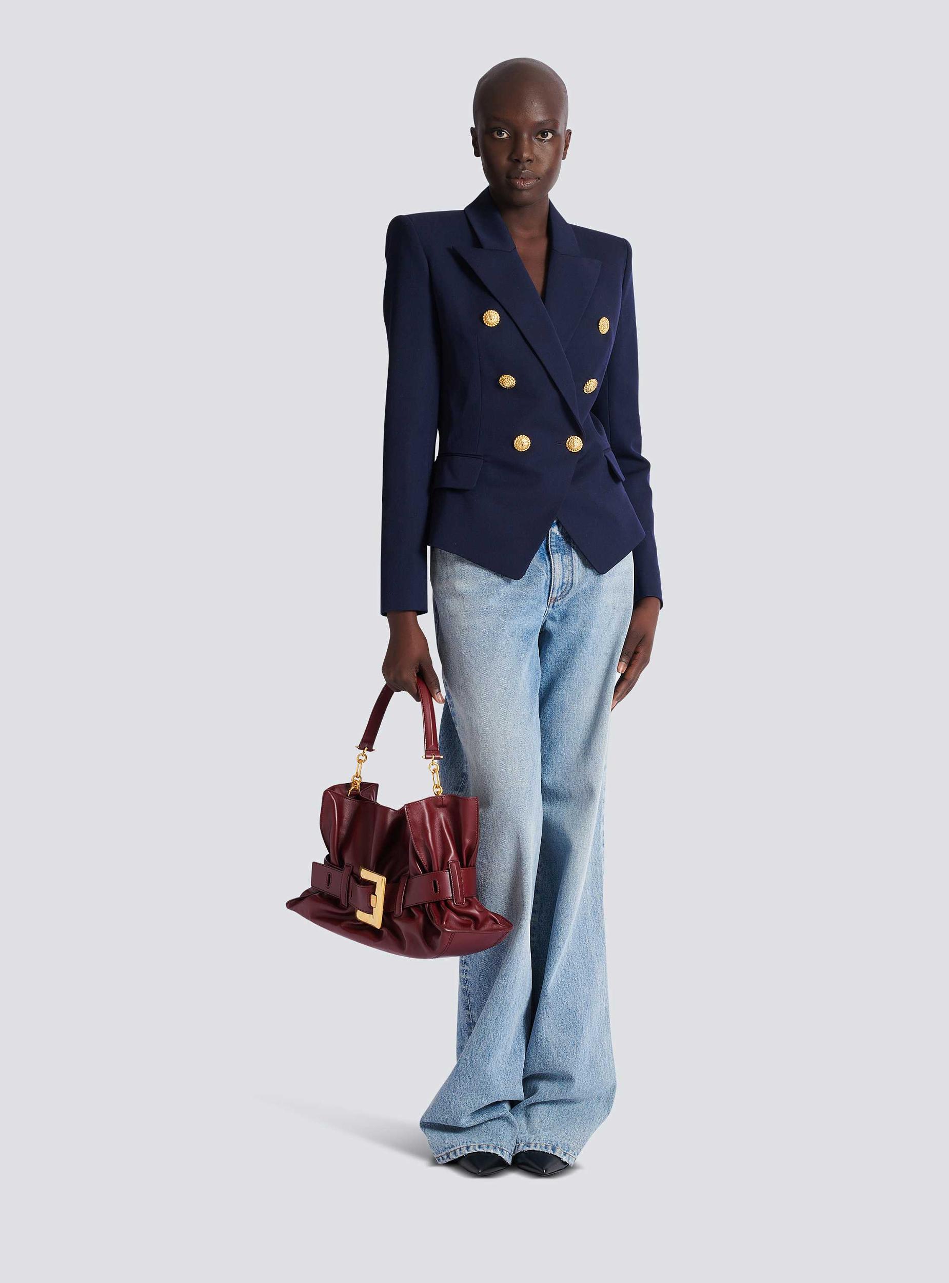 Fitted wool 6-button jacket Product Image