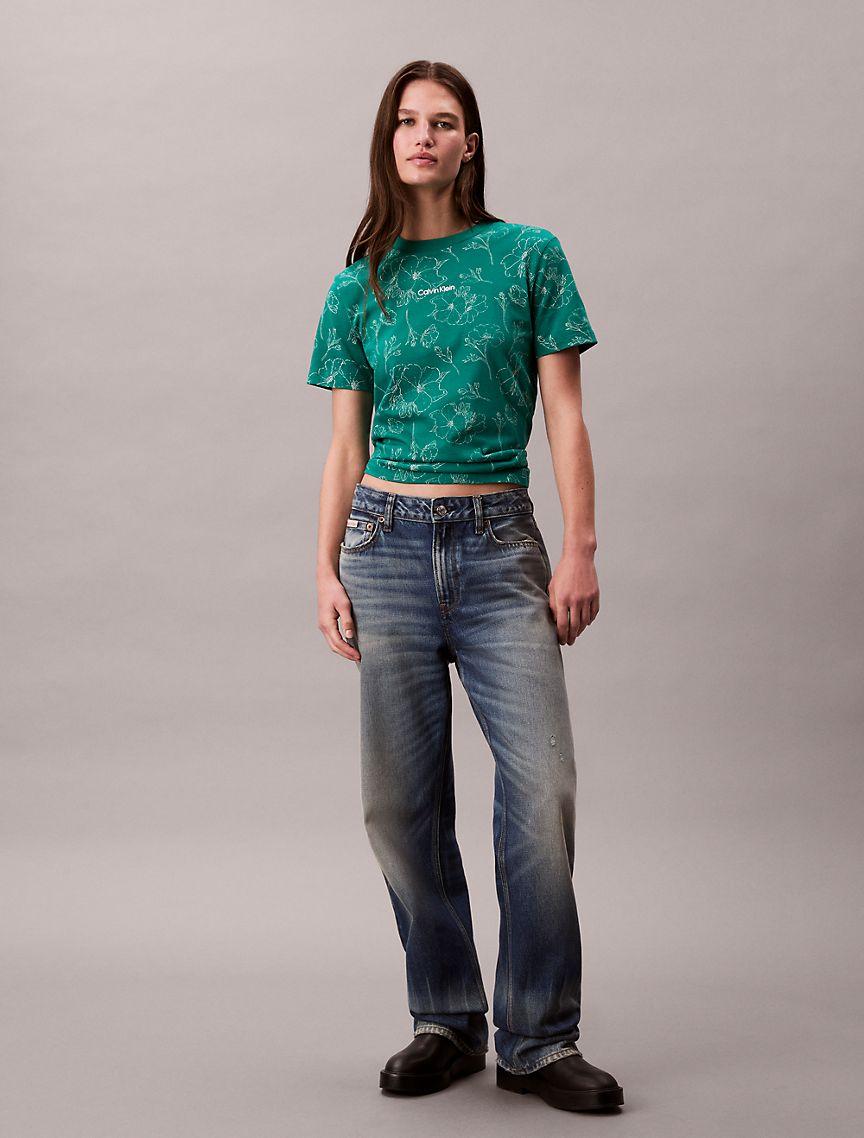 Allover Floral Logo Graphic Classic T-Shirt  Product Image