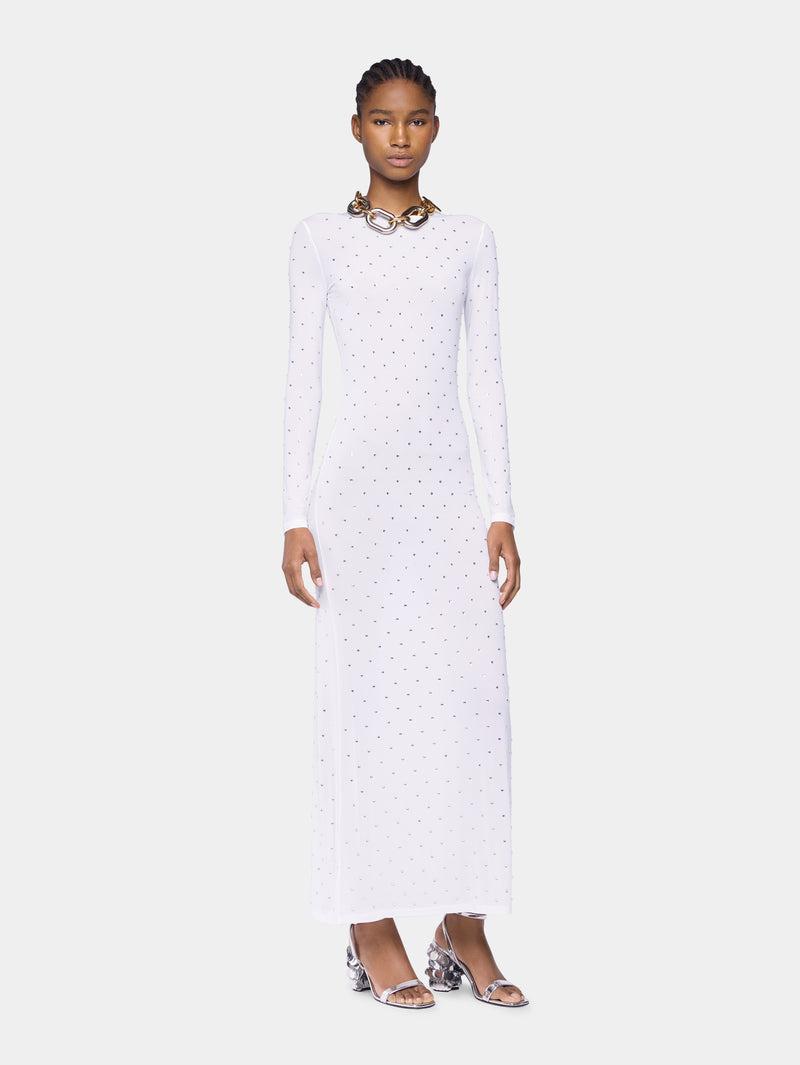 WHITE LONG DRESS IN JERSEY Product Image