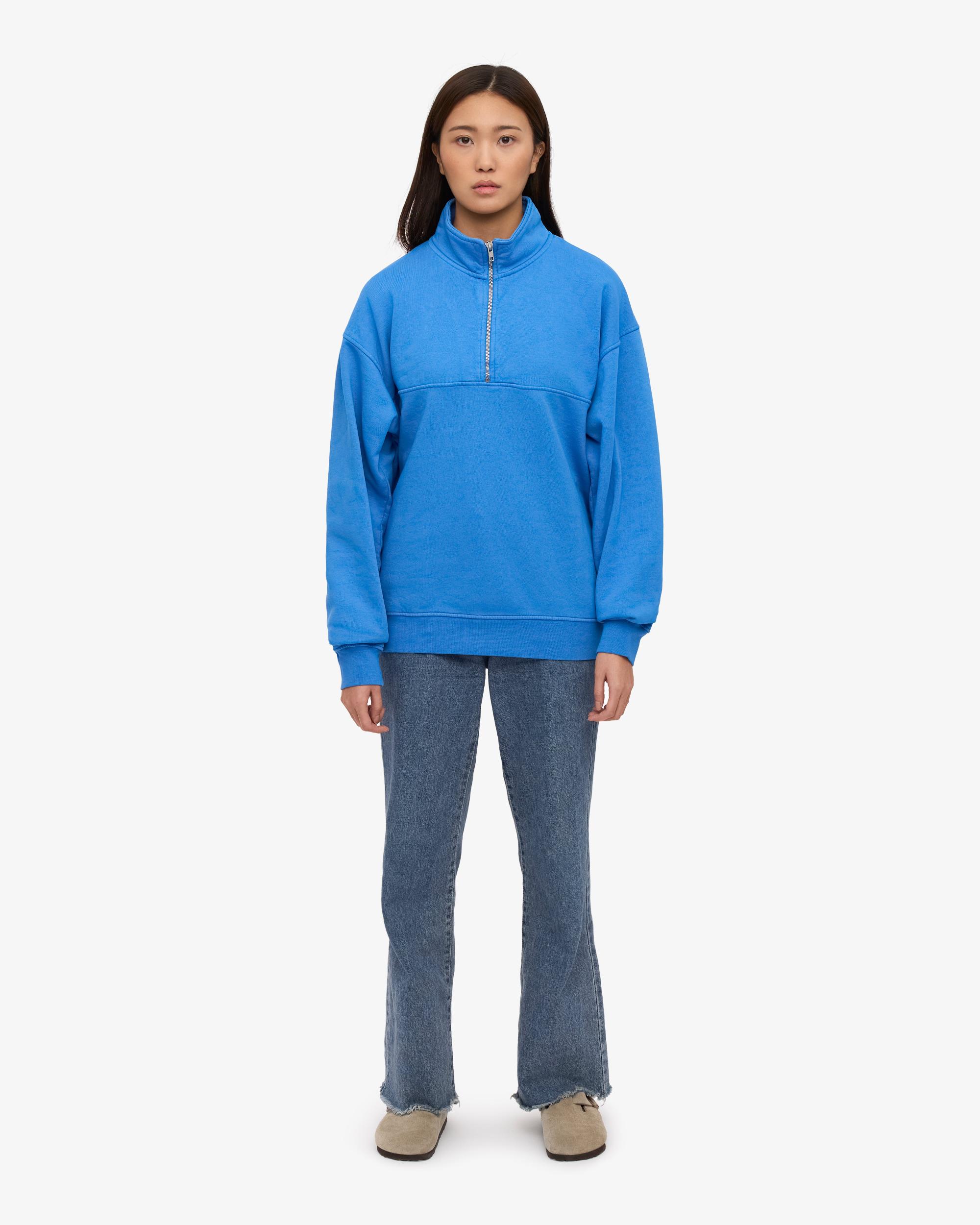 Organic Quarter Zip - Pacific Blue Product Image