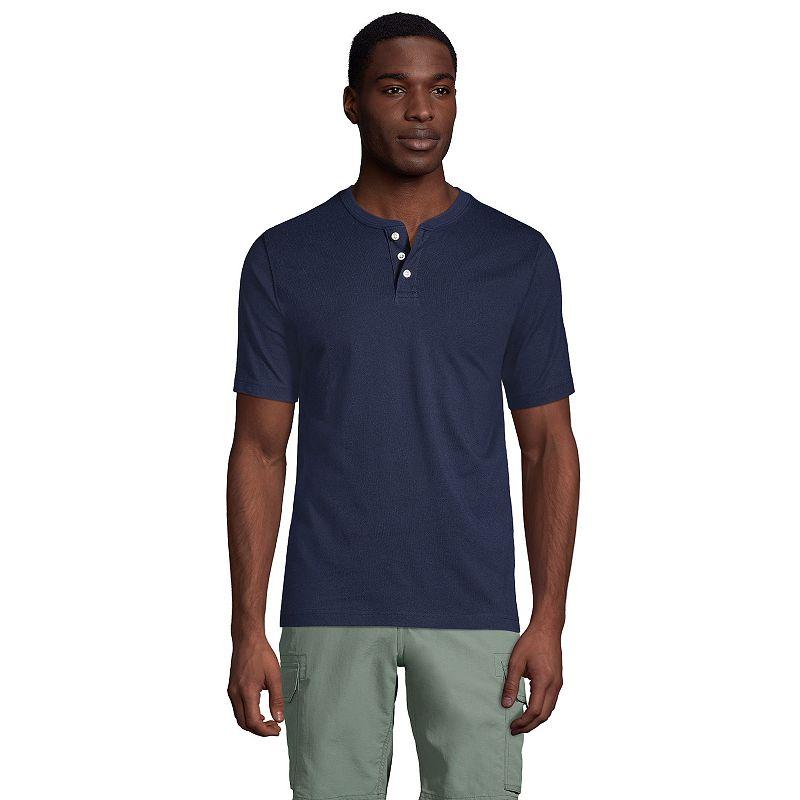 Men's Lands' End Classic-Fit Super-T Henley,  Product Image