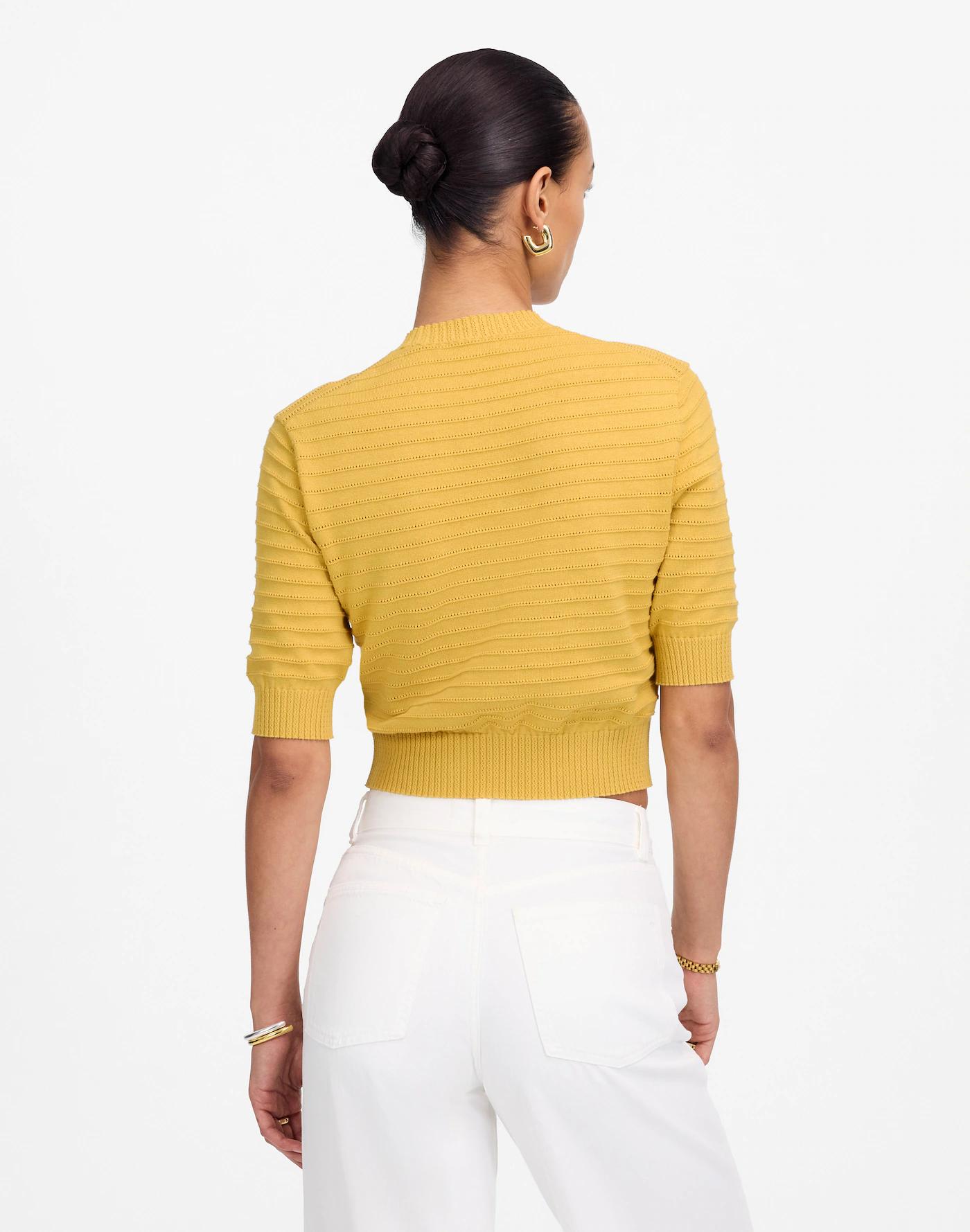Textural-Stitch Cotton Sweater Product Image