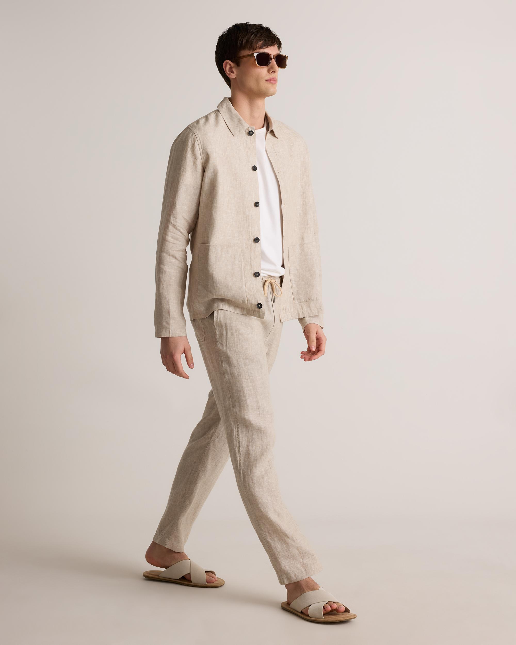 Quince | Men's 100% European Linen Drawstring Beach Pants Product Image