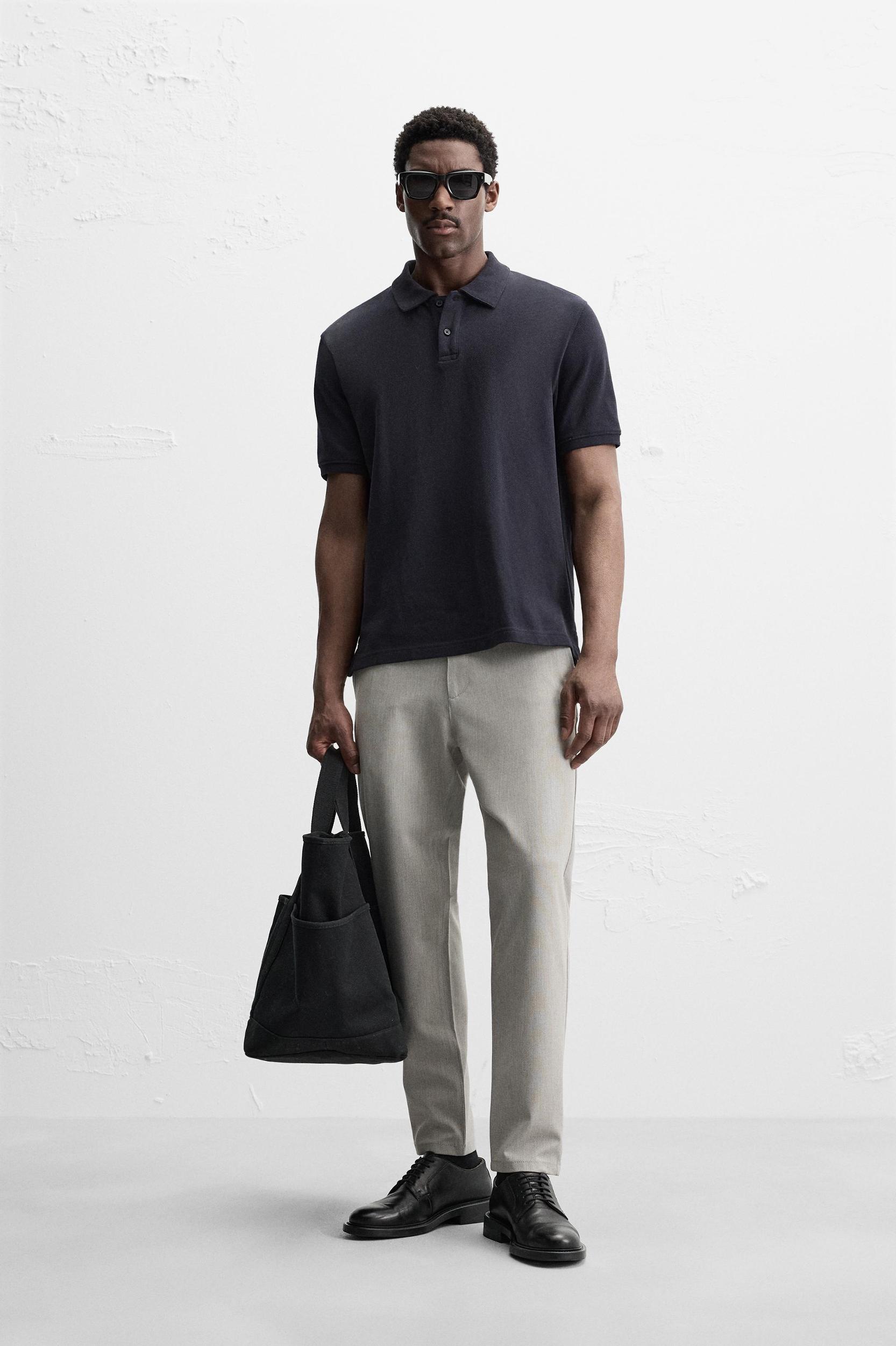 TEXTURED STRETCH PANTS Product Image