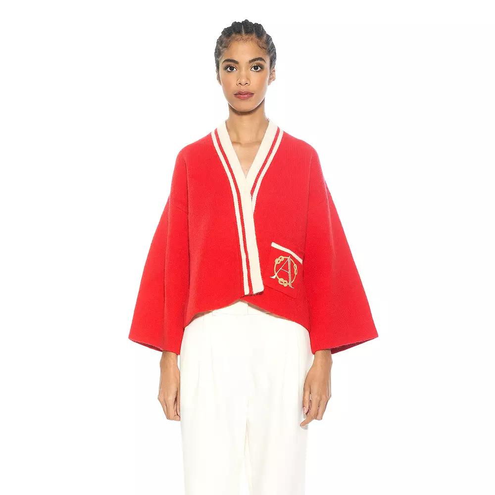 Women's ALEXIA ADMOR Gabbi Nautical Stripe Knit Short Jacket,  Product Image