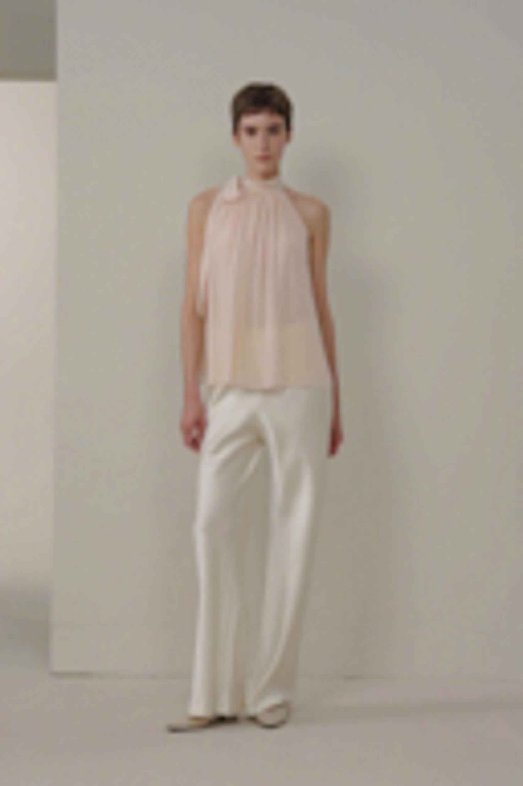 Adjustable Tie-Neck Georgette Blouse Product Image