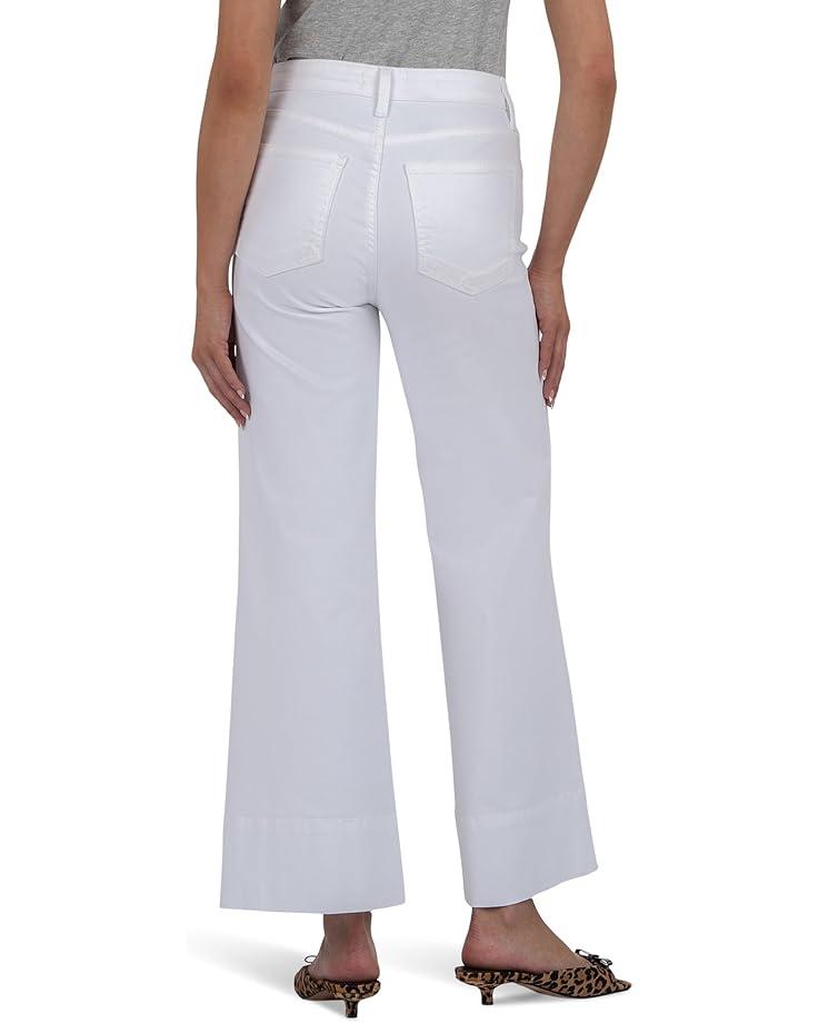 Gwen High-Rise Wide Leg Raw Hem 5 Pockets Zipper Fly Product Image