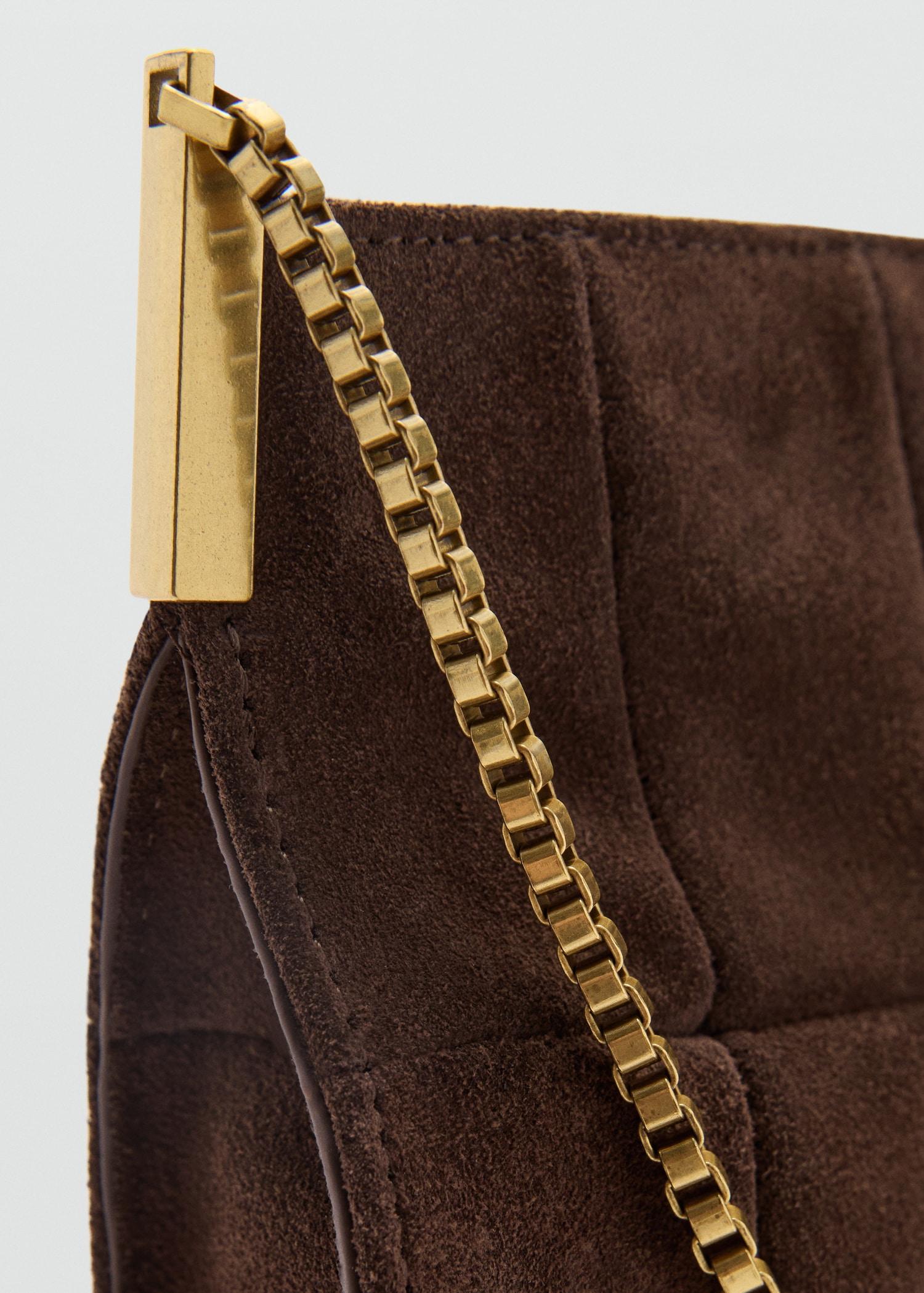 Chain suede bag - Women | MANGO USA Product Image