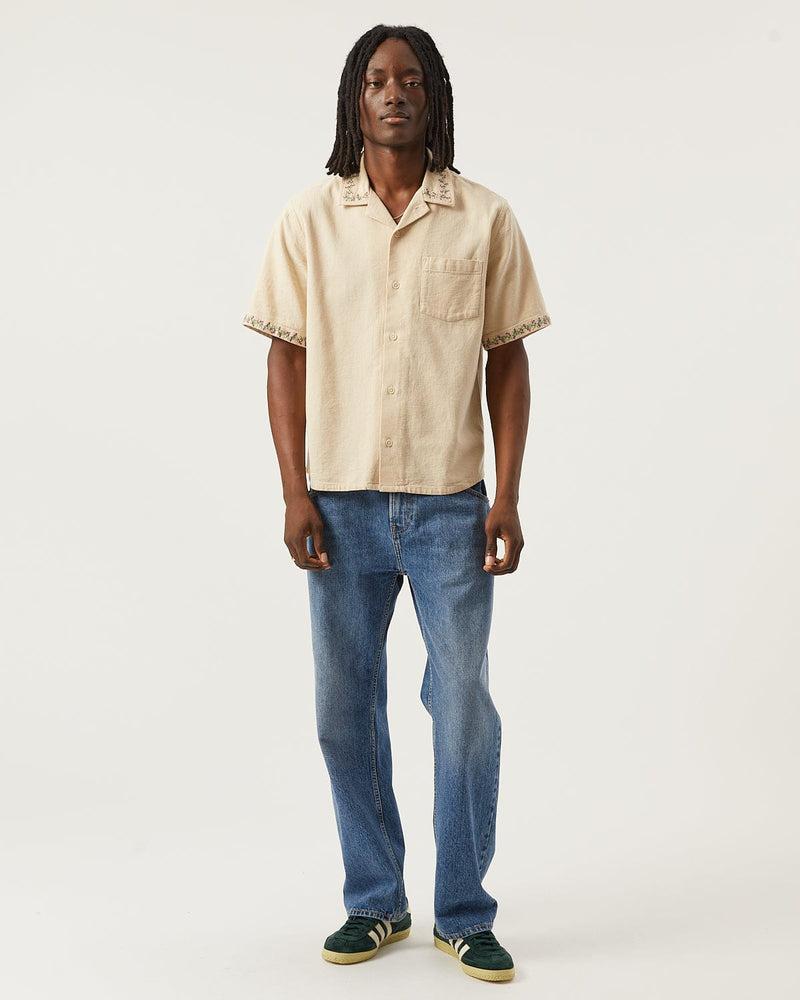 Hopsack Embroidered SS Camp - Blue Product Image