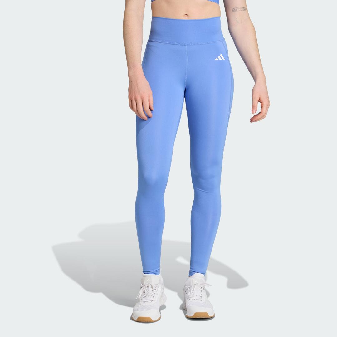 adidas Optime Essentials Stash Pocket Full-Length Leggings Aurora Plum 2XL Womens Product Image