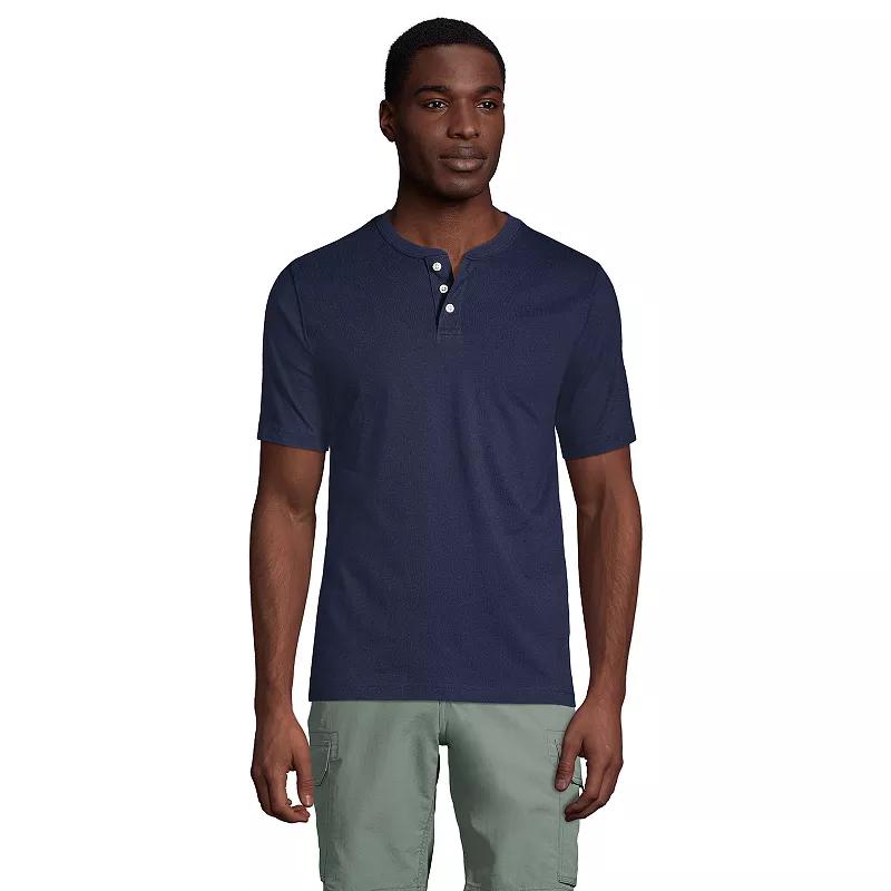 Men's Lands' End Classic-Fit Super-T Henley,  Product Image