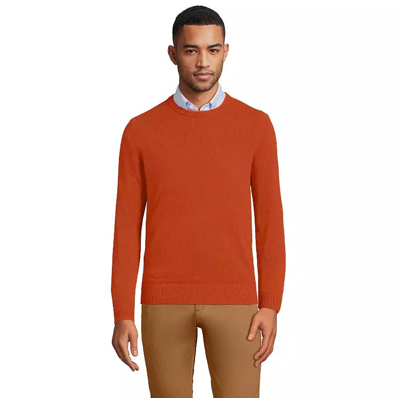 Men's Lands' End Fine-Gauge Cashmere Crewneck Sweater,  Product Image