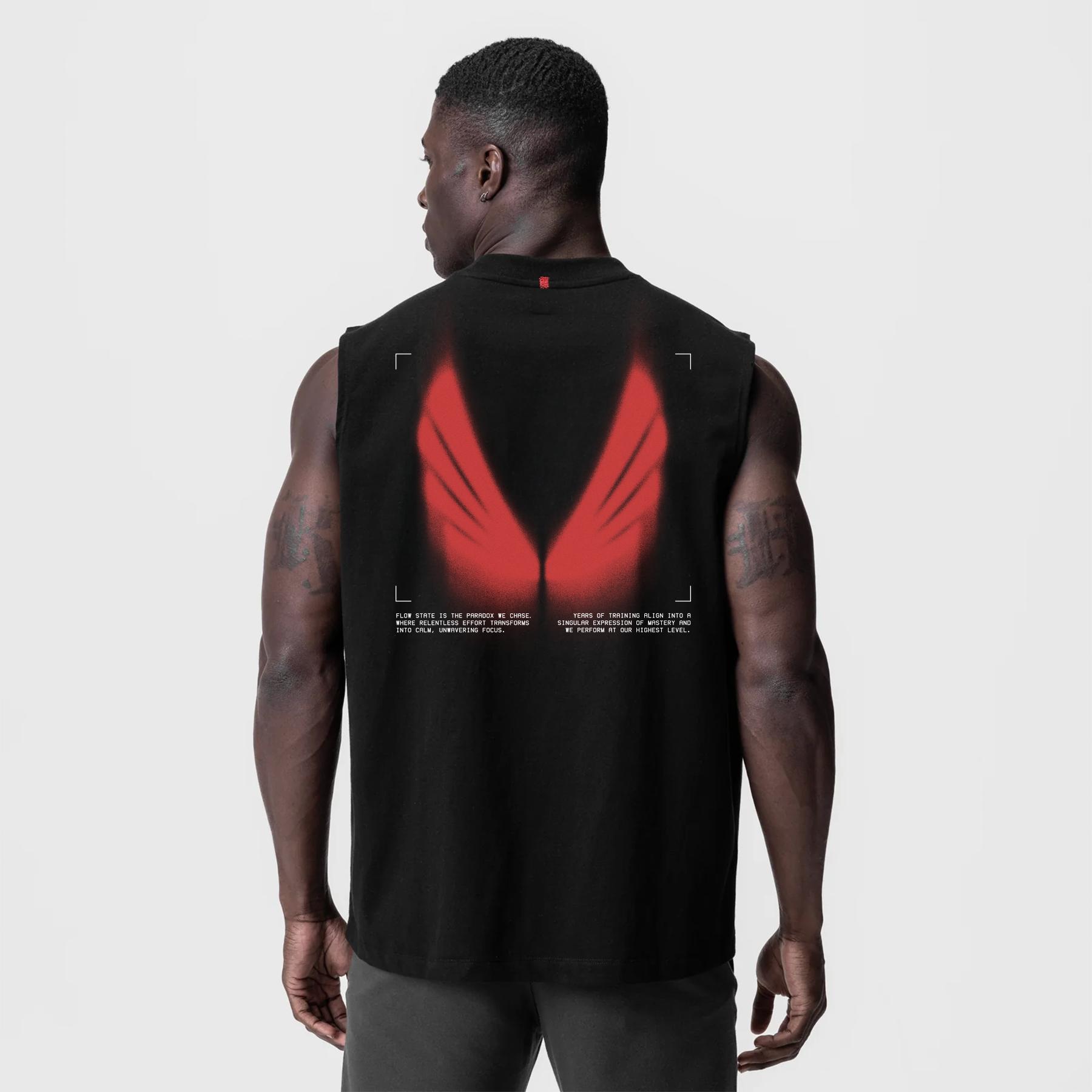 0807. Tech Essential™ Relaxed Cutoff - Black "Ghost Trace" Product Image