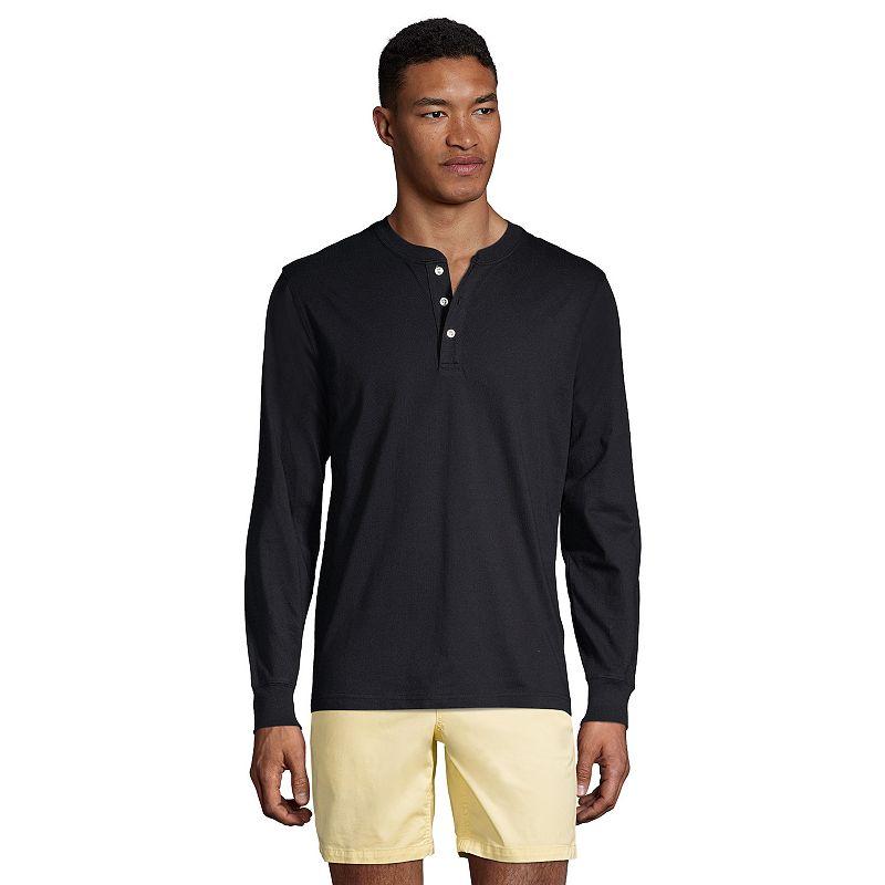 Big & Tall Lands End Super-T Classic-Fit Henley, Mens Product Image