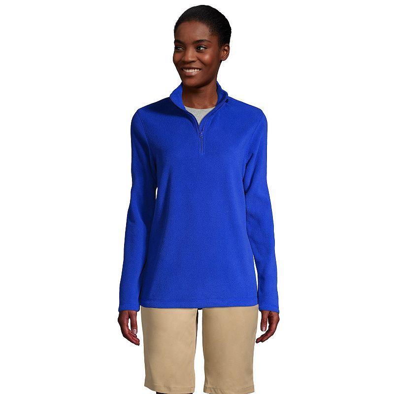 Women's Lands' End Lightweight Fleece Quarter Zip Pullover,  Product Image
