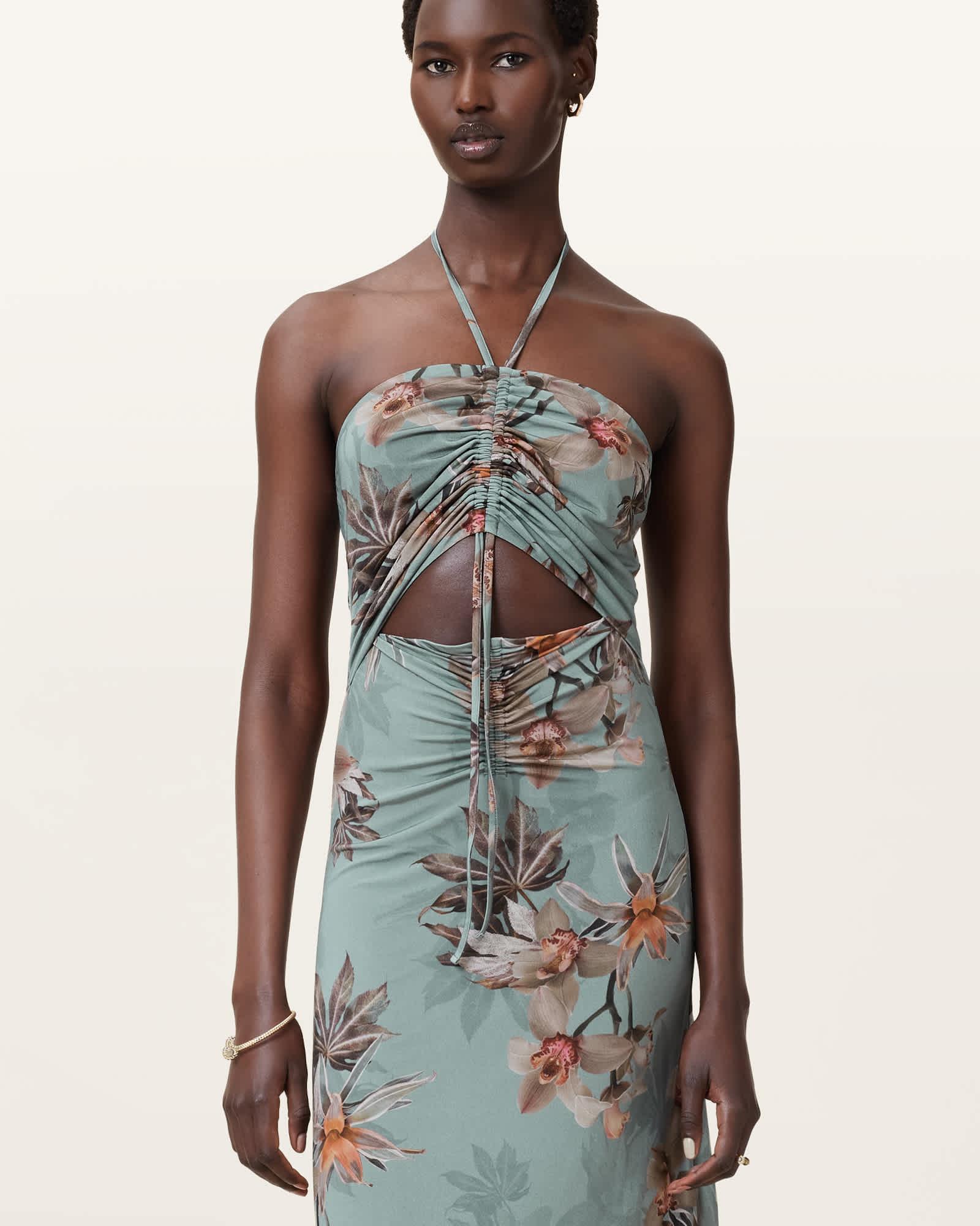 Celia Halterneck Floral Maxi Dress Product Image