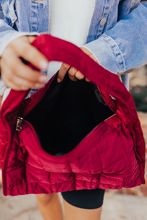 Always In Style Quilted Purse in Wine Product Image
