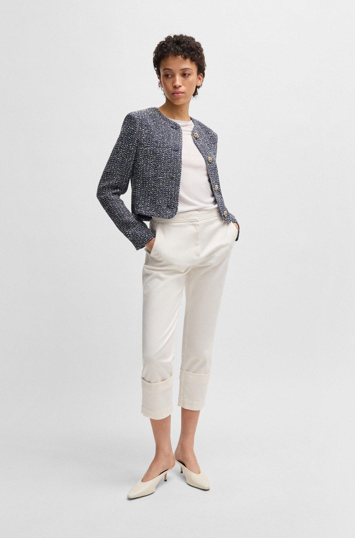 Sleeveless T-shirt with ribbed front Product Image